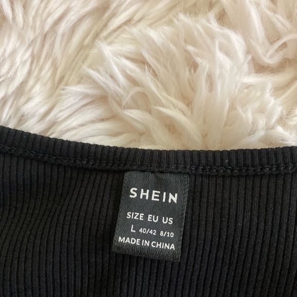 SHEIN Black Sleeveless Ribbed Tank Top - Picture 2 of 3